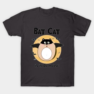 Fat Bat Cat - outlined T-Shirt